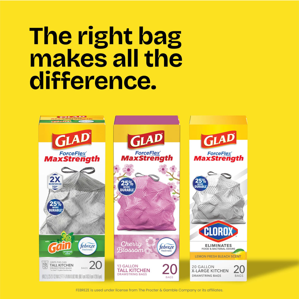 Medium Drawstring 8 Gallon Trash Bags 80 Count Q91276