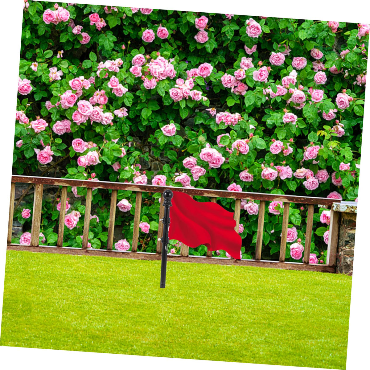 Black Stainless Steel Rotating Flagpole Holder Set B768