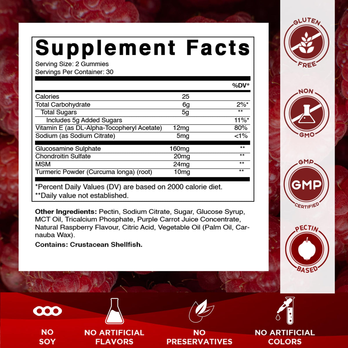 Glucosamine Chondroitin with MSM 60 Gummies 2 Pack A5456