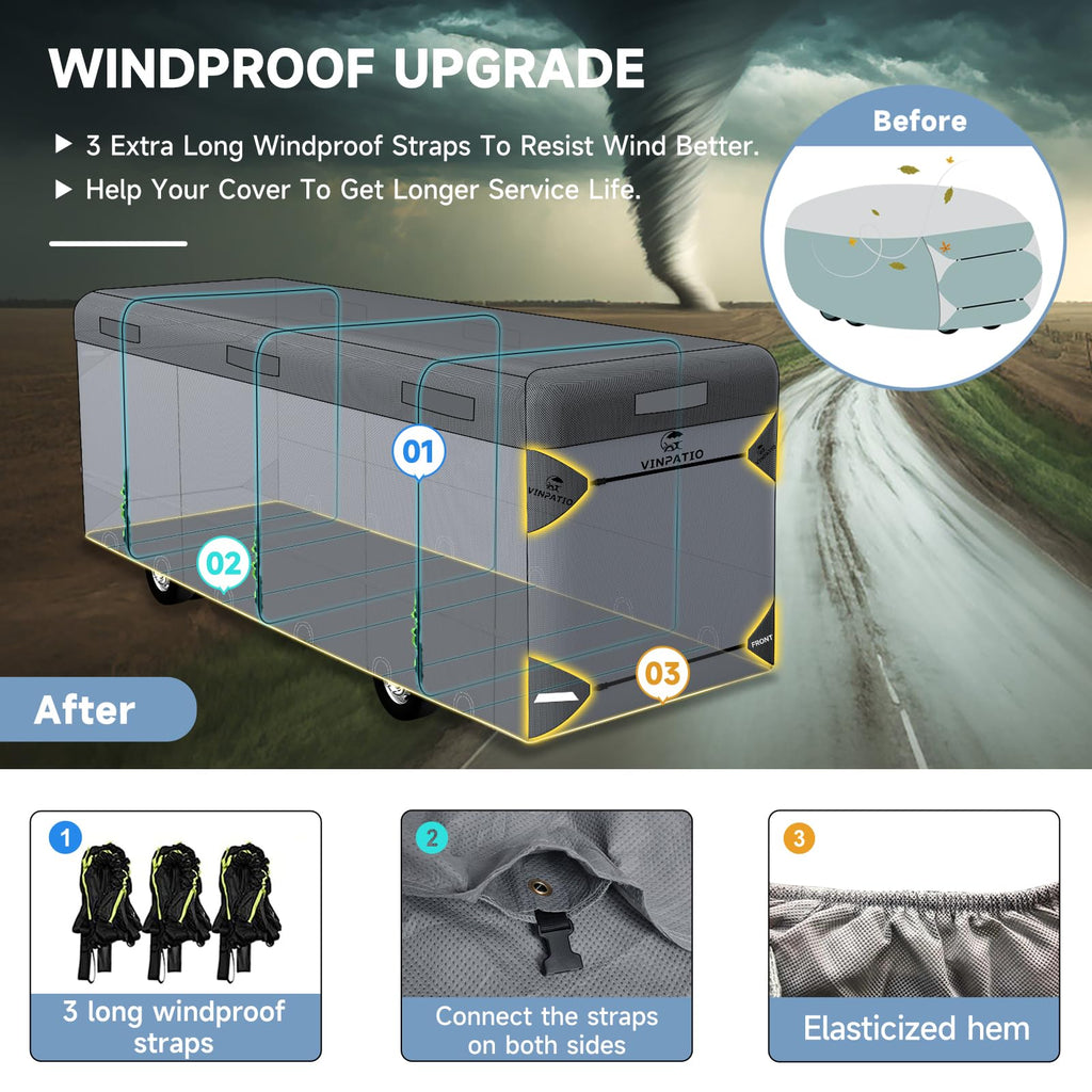 7 Layers Class A RV Cover with Straps K2448