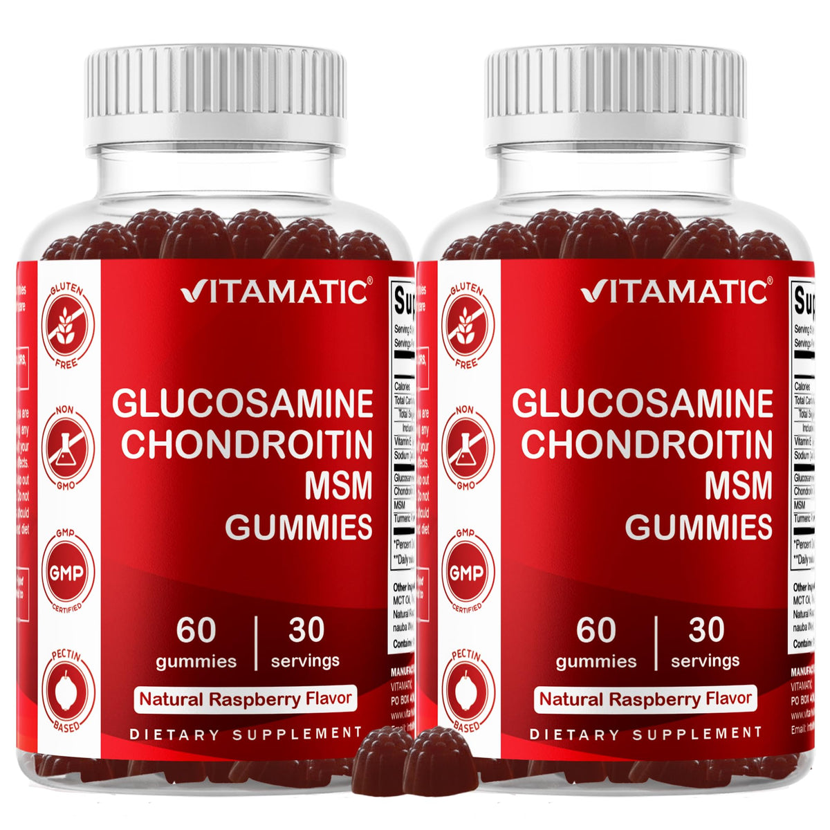 Glucosamine Chondroitin with MSM 60 Gummies 2 Pack A5456
