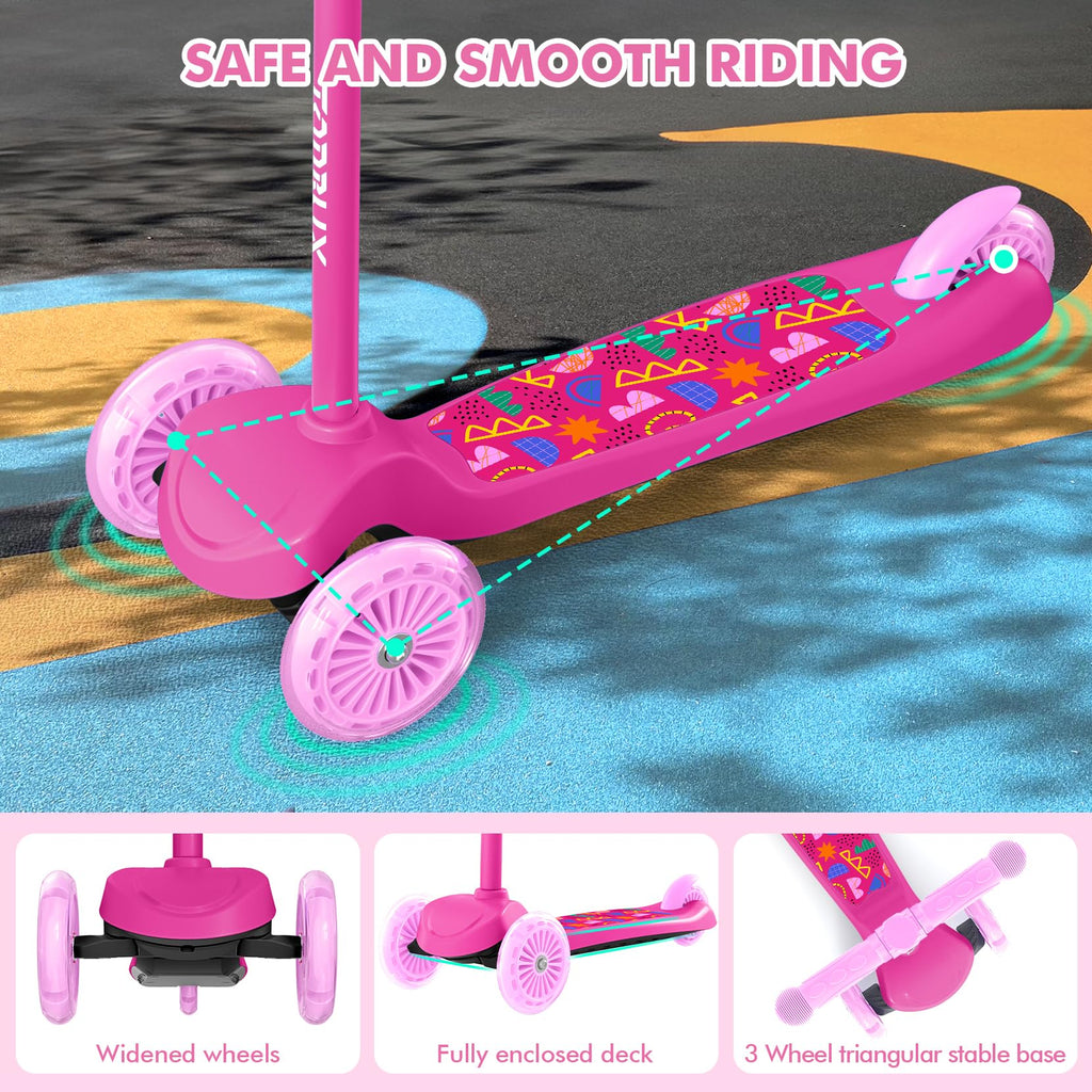 Kids 3-Wheel Scooter with Light-Up Deck and Wheels G272