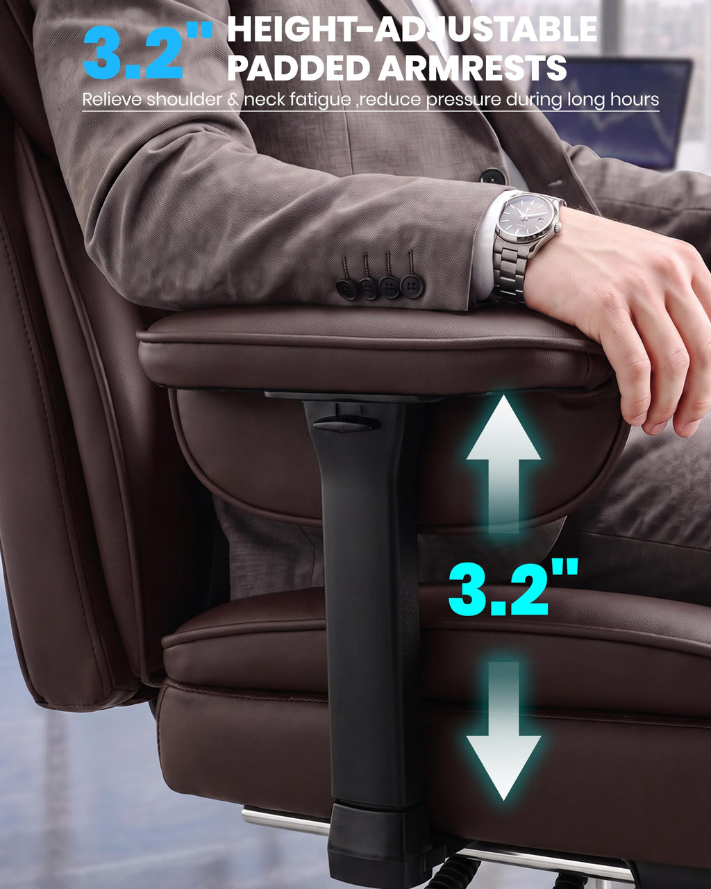 Office Chair with Adjustable Lumbar Support W7760