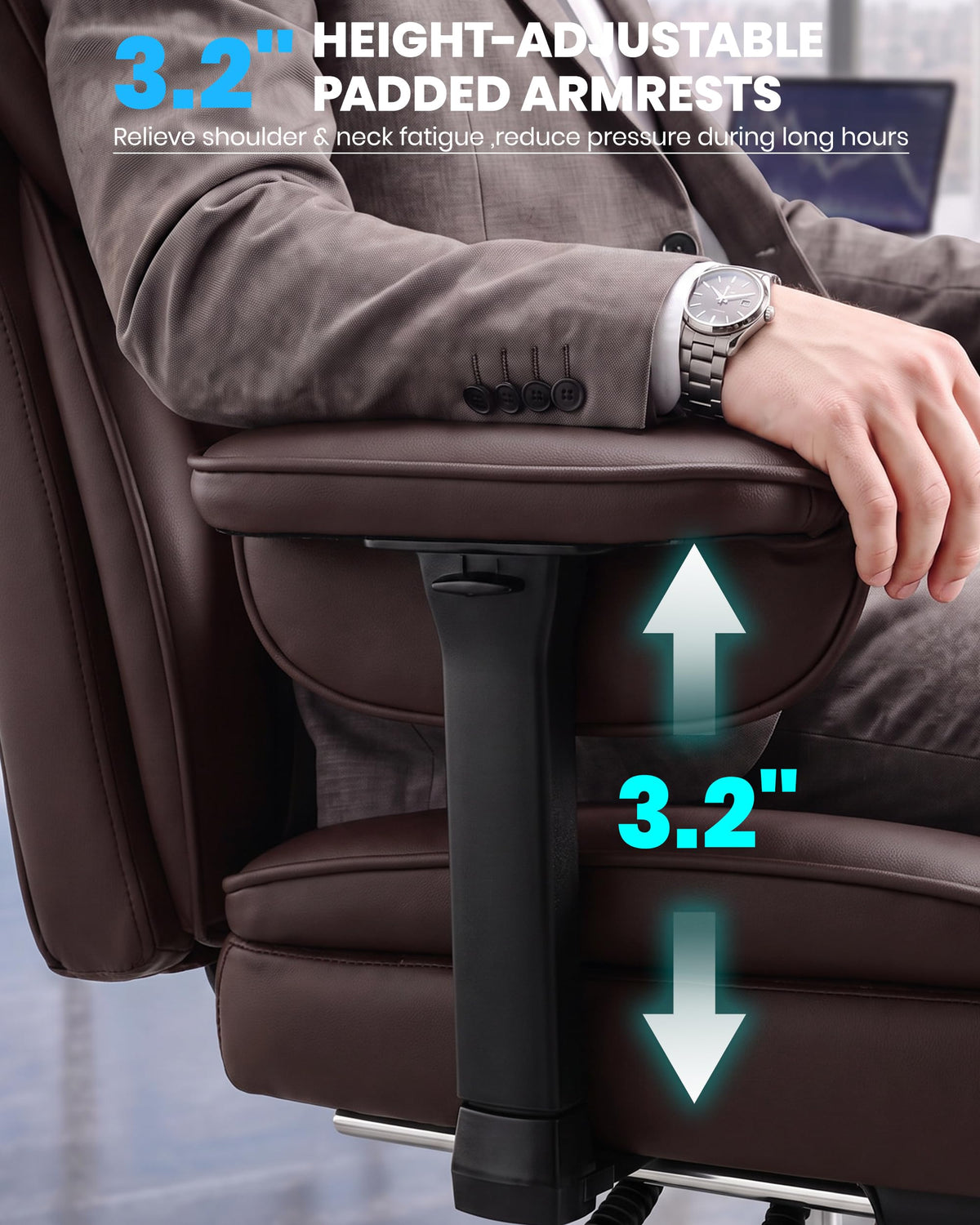 Office Chair with Adjustable Lumbar Support W7760