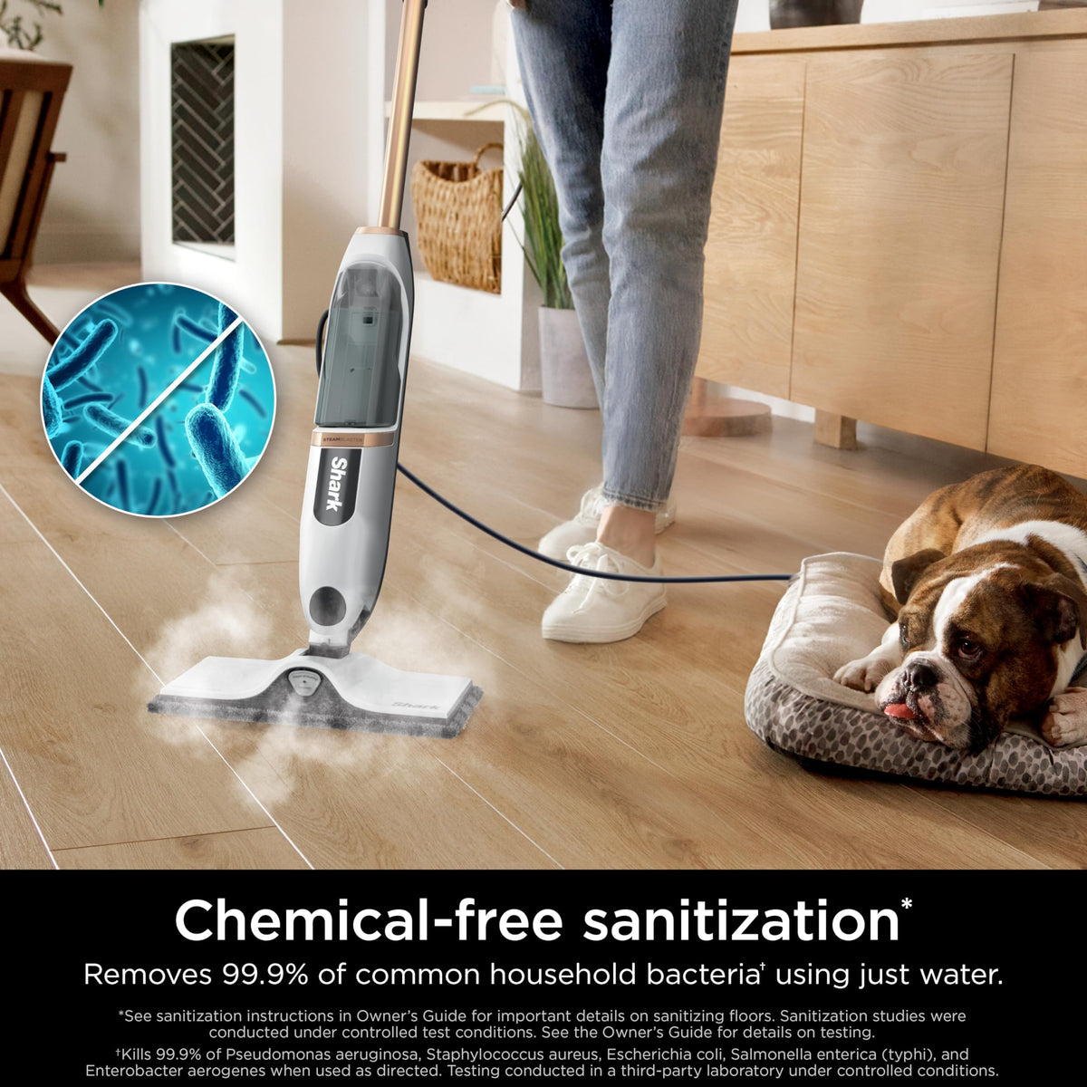 Steam Mop with 3 Steam Modes, 2 Washable Pads I319