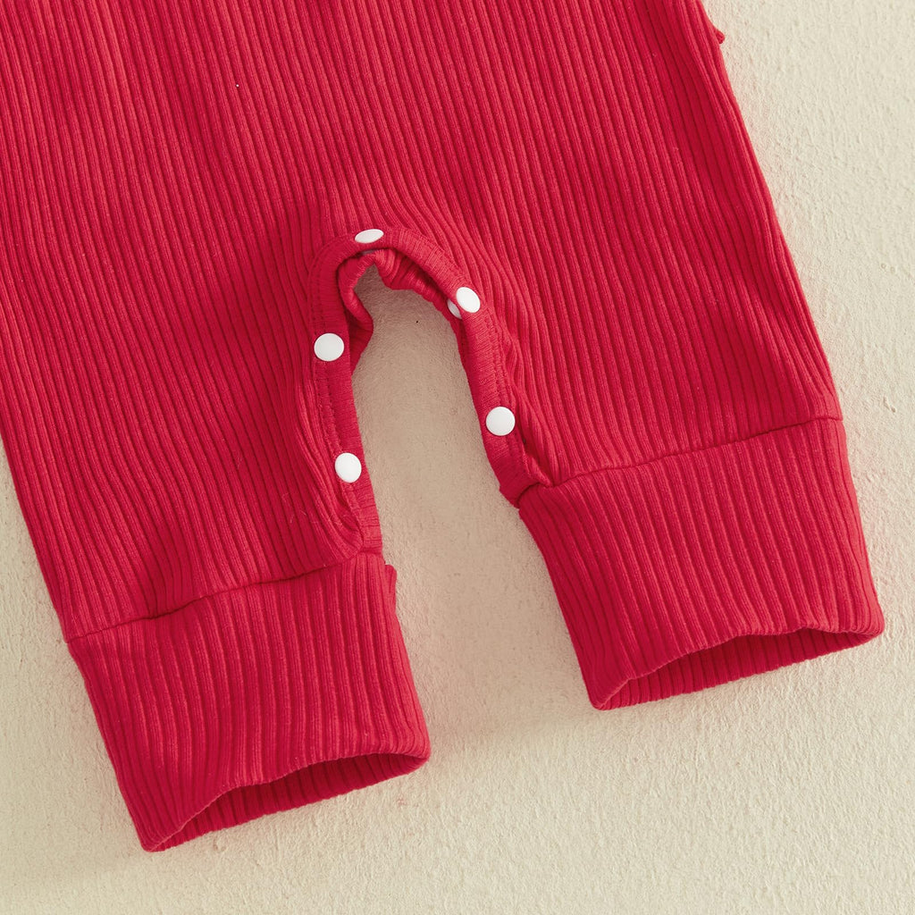 Christmas Baby Girl Long Sleeve Romper Headband A78815