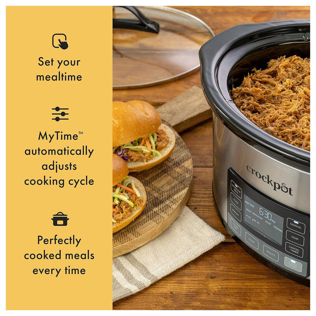 6 Quart Programmable Slow Cooker and Food Warmer Y84032
