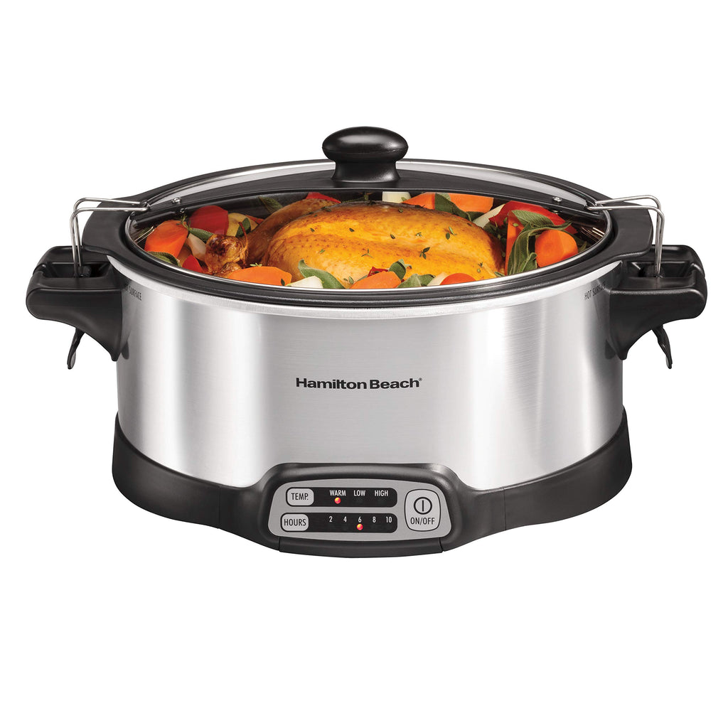 Programmable 6 Quart Slow Cooker with Travel Lid Lock S465