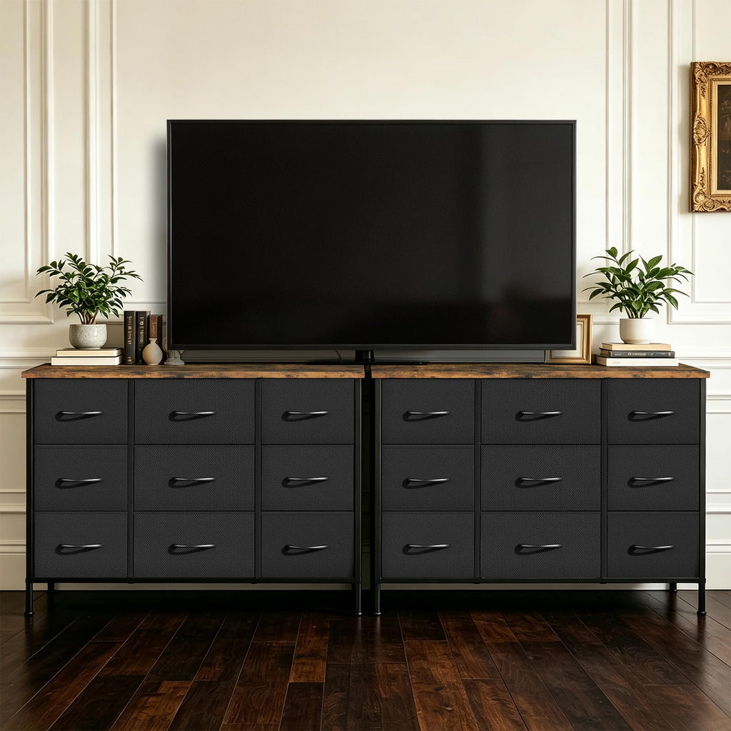 Black 9 Drawer Dresser D876730