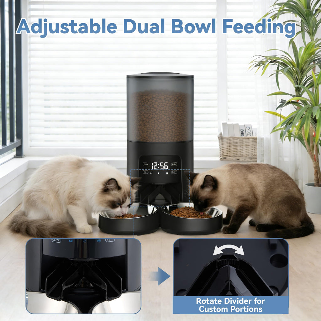 Automatic Cat Feeder 6L Black E6986
