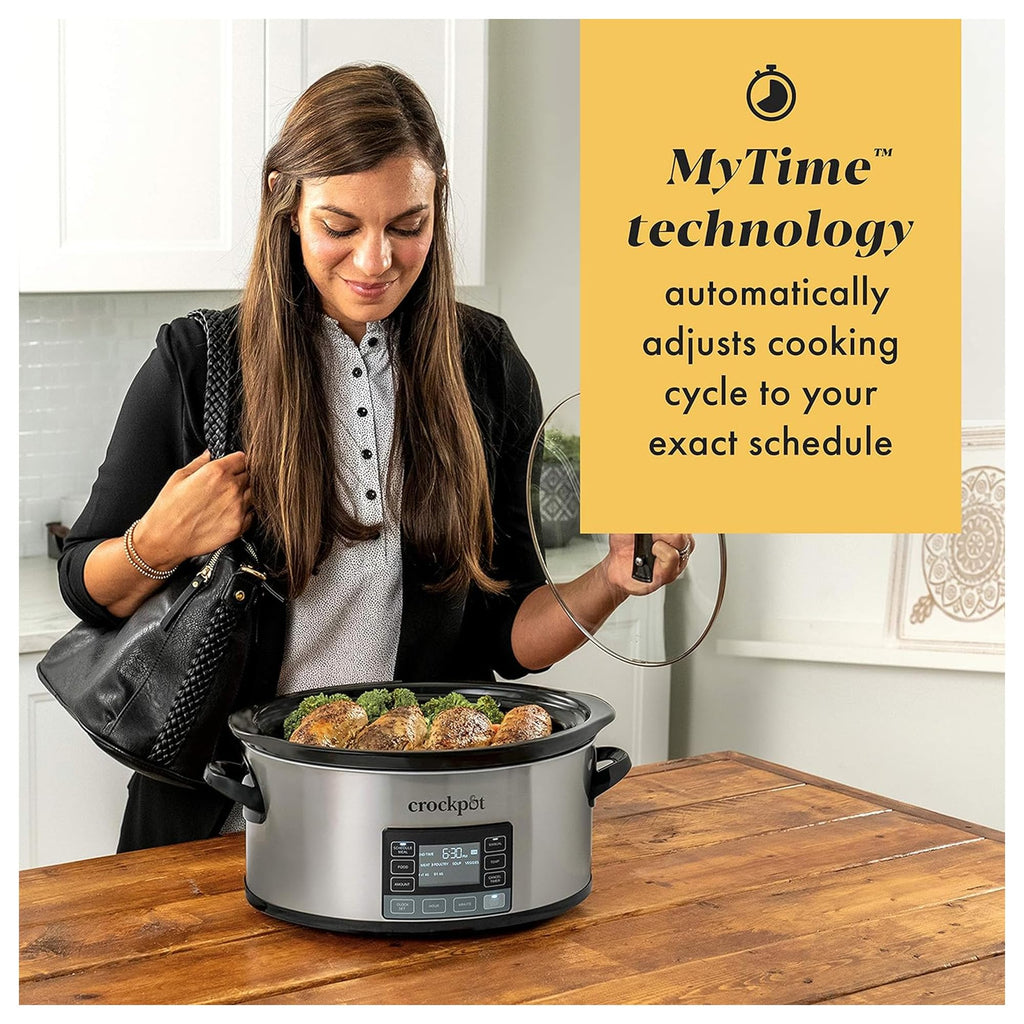 6 Quart Programmable Slow Cooker and Food Warmer Y84032