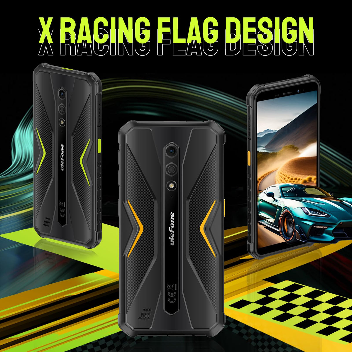 Black Rugged Smartphone R52358