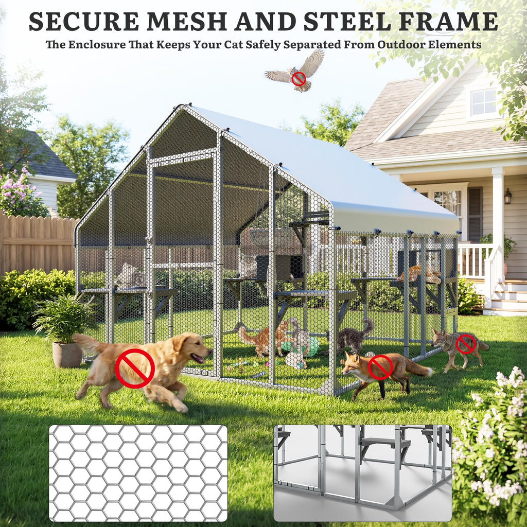 94 Inch Outdoor Cat Enclosure C108