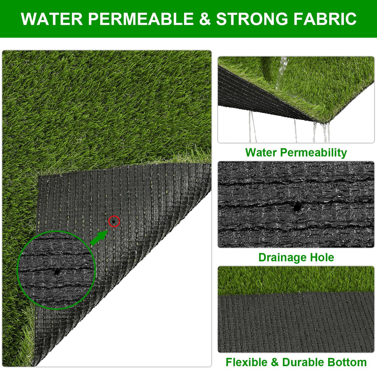20x25 inches Artificial Grass Pad with Drainage Holes B36735