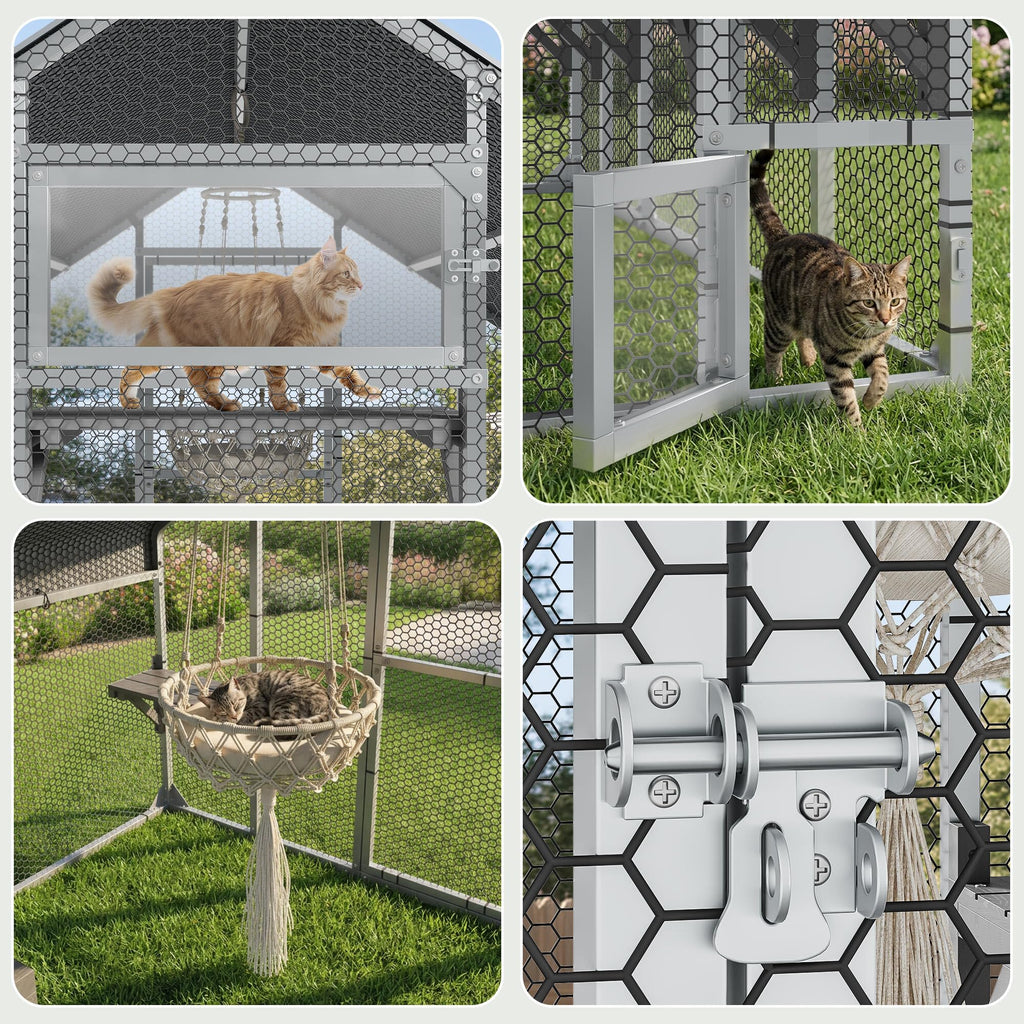 94 Inch Outdoor Cat Enclosure C108