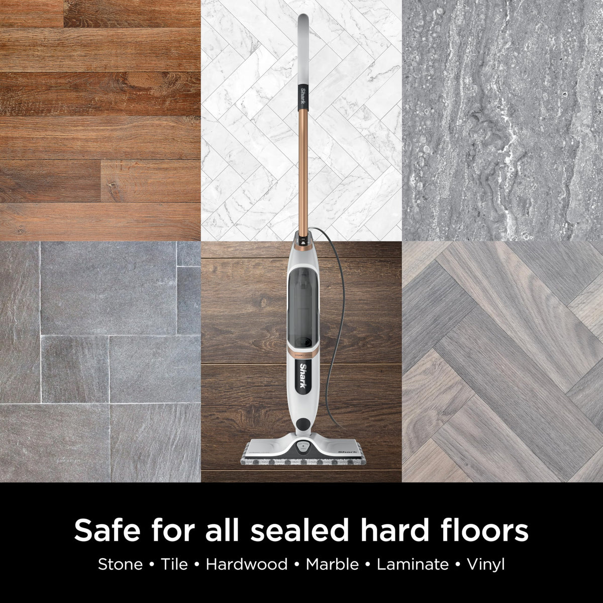 Steam Mop with 3 Steam Modes, 2 Washable Pads I319