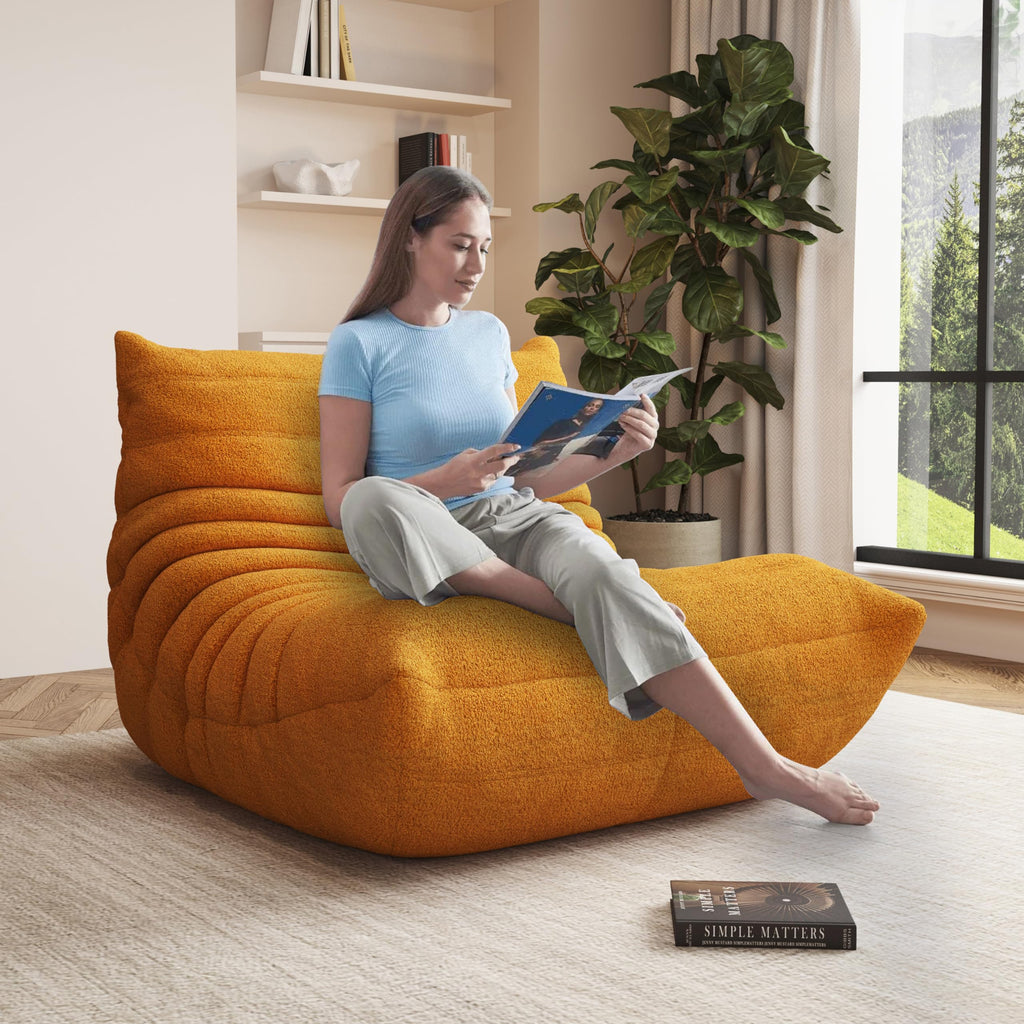 Yellow Memory Foam Bean Bag Chair F8918