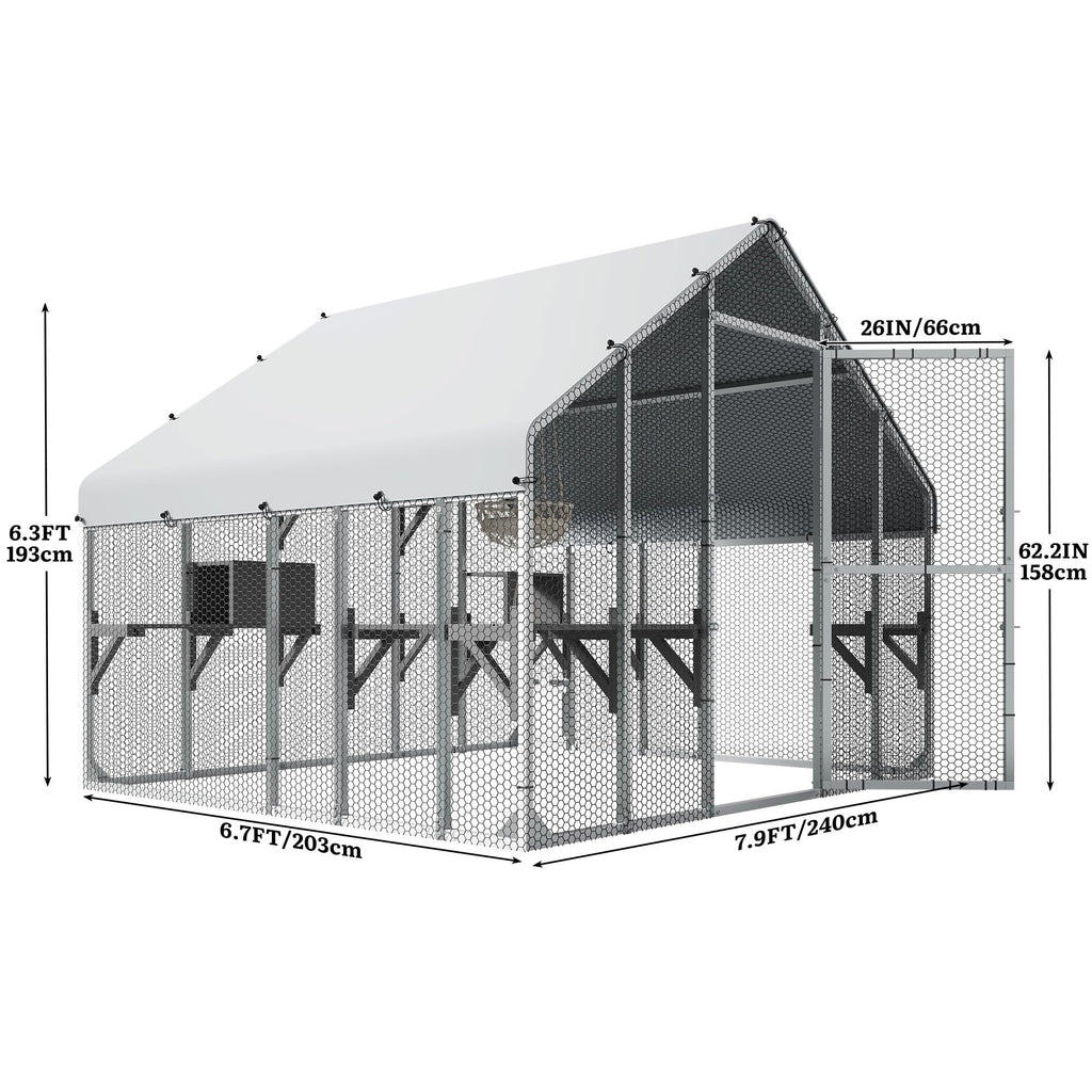 94 Inch Outdoor Cat Enclosure C108