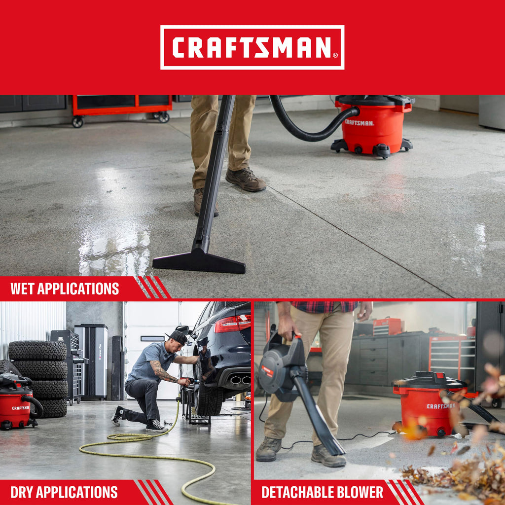 16 Gal. 6.5 Peak HP Wet Dry Vac with Detach Blower Y5862